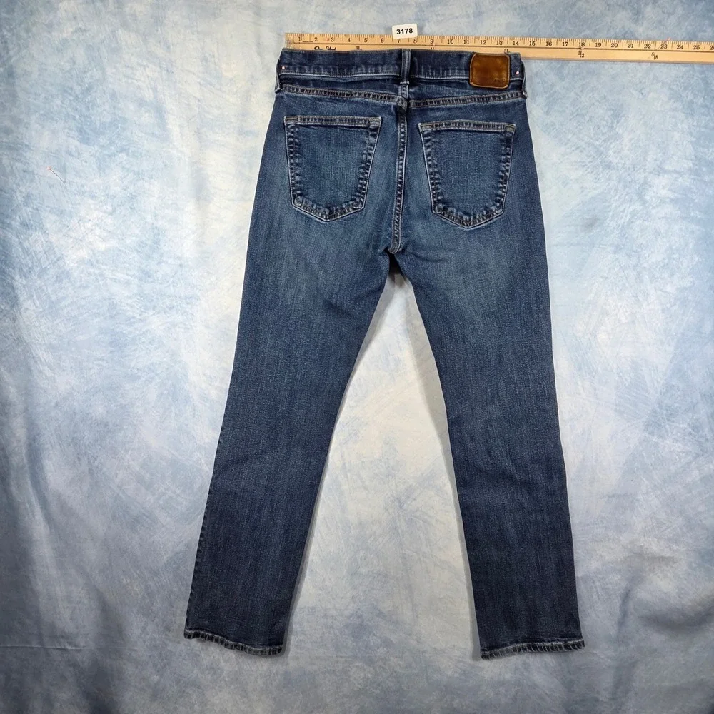 Abercrombie & Fitch Kennan Straight Jeans Mens 29x30 Blue Medium Wash Stretch